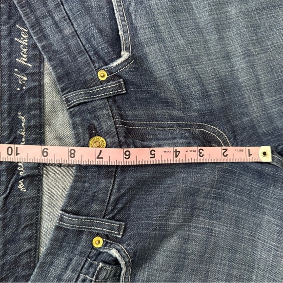 7 For All Mankind Blue Flare Wide Leg Jeans - Picture 8 of 10